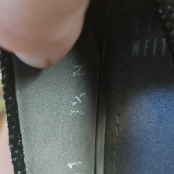 STUART weitzman leather black heels size 7.5 narrow - Picture 9 of 10